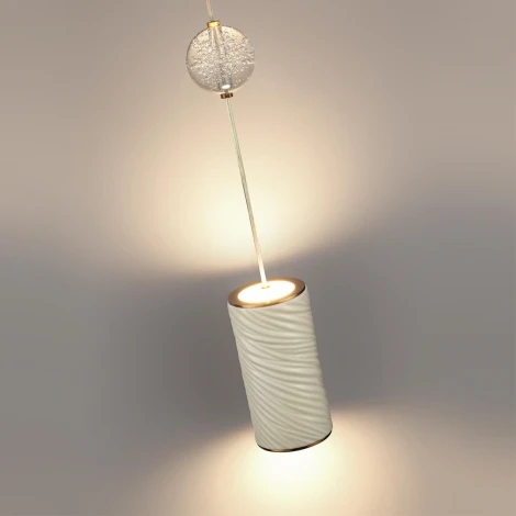 Подвесной светильник Odeon Light Riviera 5450/18L молочный/античная бронза/металл/керамика/хрусталь/акрил LED x 18W 2000К/3000K/4000K/переключ