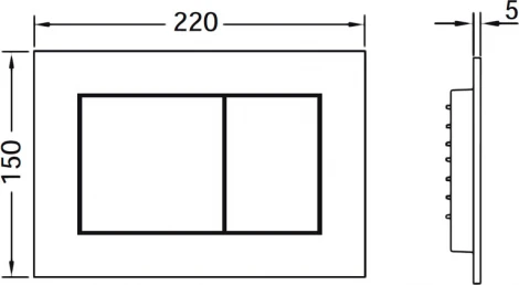 Кнопка смыва TECE Now 9 240 400 белая