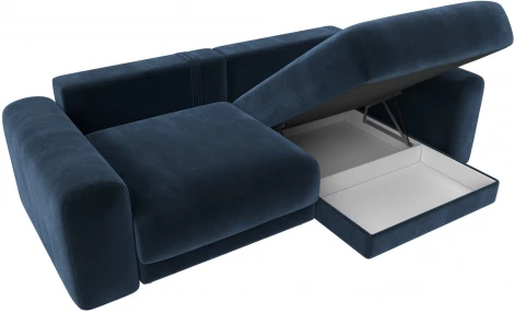 Диван угловой Лига-056 НПБ угол универсальный Лига Диванов (Велюр) арт.129151