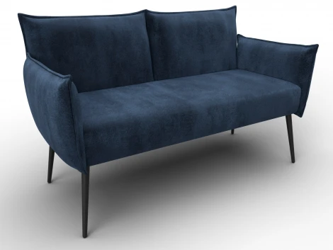 Диван прямой Лига-083 (Фанера/Металл/Велюр/Синий) Лига Диванов 131072