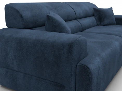 Диван прямой Лига-109 НПБ (ДСП,Фанера,Велюр/Синий) Лига Диванов 136488