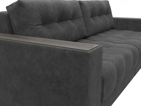 Диван прямой с декором Лига-049 НПБ Лига Диванов (Велюр) арт.128394