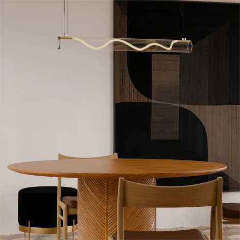 Подвесной светильник Lightera Luara LE102L-120G Wi-Fi (LED, 220V, управление смартфоном, голосовое управление, умный дом - Алиса, Tuya Smart, Маруся, Smart Life, Экосистема Сбер, на тросе)