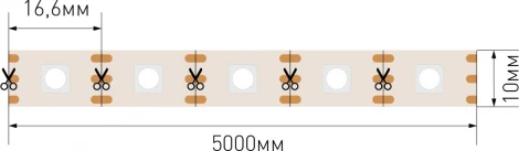 Светодиодная лента SWG SWG5PT60 SWG5PT60-24-12-WS2811RGB