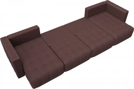 Диван П-образный Лига-052 НПБ Лонг Лига Диванов (Замша) арт.128858