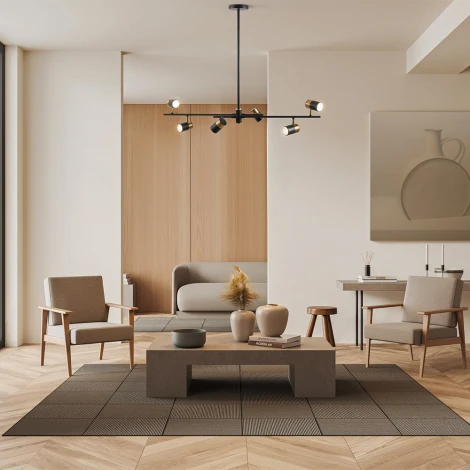 Потолочная люстра на штанге Enzo FR5201PL-06B (220V)