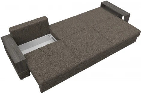 Диван прямой с 2 полками Лига-055 НПБ Лонг Лига Диванов (Велюр) арт.129087