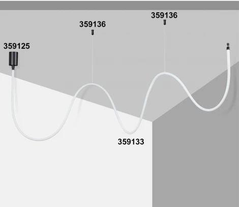 База для накладного монтажа светильников 359128-359133 Novotech Ramo 359125 KONST IP20 15-40W 170-265V