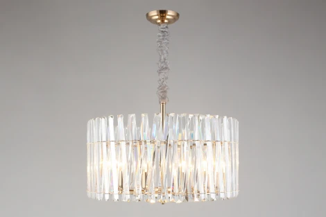 Подвесная люстра Aployt Verene APL.808.13.08 (220V, хрусталь, на цепи, свеча, круглые)