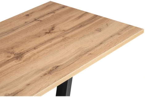 Стол на тумбе Woodville Мичиган Лофт 110х70 25 мм дуб вотан / черный матовый 515300