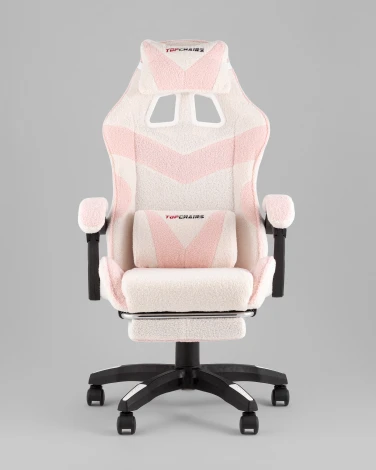Кресло спортивное TopChairs MG-7019 букле бело-розовый TopChairs УТ000042694