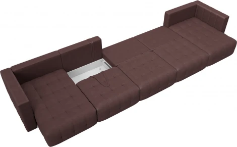 Диван П-образный Лига-052 НПБ МегаЛонг Лига Диванов (Замша) арт.128880