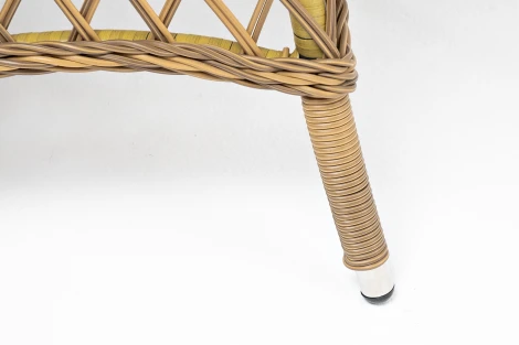 Плетеный круглый стол, диаметр 80 см, цвет соломенный 4SIS Эспрессо YH-T1661G-2