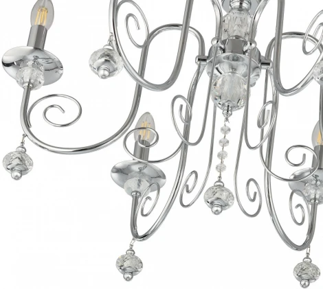 Подвесная люстра Arte Milano AM346109 346109/6 CR (220V, подвески, на цепи, подсвечник, свеча)