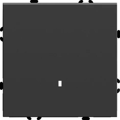 Выключатель одноклавишный с подсветкой (черный) Stekker Эмили 49837