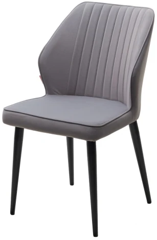 Стул SEATTLE 505-35 Серый, без пальчиковый"/ черный каркас М-City"