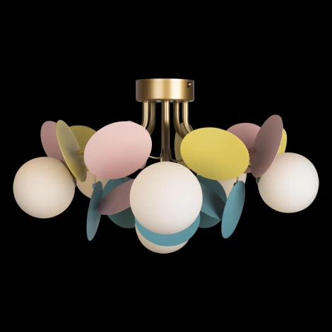 Потолочная люстра Loft It Matisse 10008/6C Mult (для детской, 220V, шарики, для девочки)