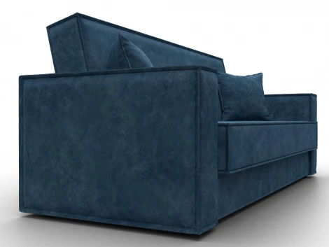 Диван-книжка Куба (ДСП,ЛДСП/Пластик/Велюр/Синий) Лига Диванов 127447