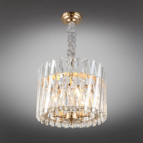 Подвесная люстра Aployt Verene APL.808.13.05 (220V, хрусталь, на цепи, свеча, круглые)