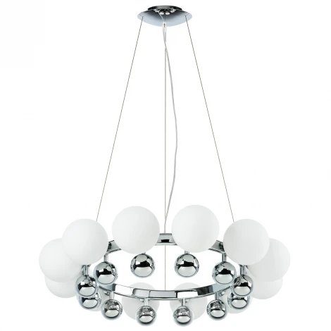 Подвесная люстра Lightstar Sferetta 801124 (220V, на тросе, шарики, кольцо, бусы)
