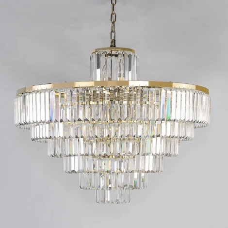 Подвесной светильник Newport 31100 31124/S gold (220V, хрусталь, на цепи)