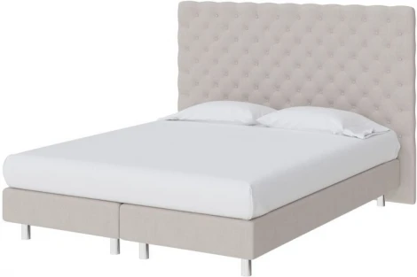 PROxSON Кровать Paris Boxspring Lift (Ткань: Рогожка Тетра Молочный) 80x200