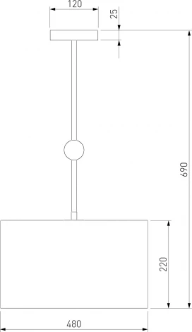 Потолочная люстра на штанге Eurosvet Brume 60174/5 латунь (220V, круглые)