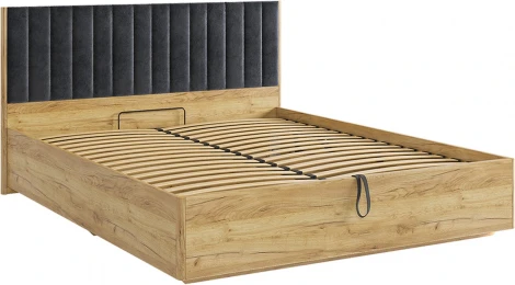 Адам Кровать с подъемным механизмом 160х200 см, цвет дуб крафт золотой/грей алькантара (велюр) Mebelson (арт.MSA-06.2759)