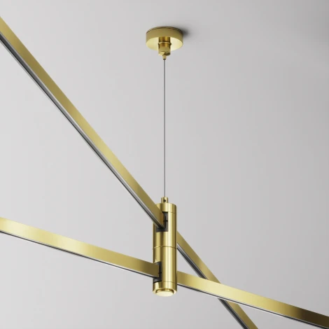 Подвес тросовый Hang двойной Flarity латунь Maytoni Accessories for tracks Flarity TRA157SW-D1-BS (24V)