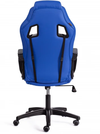 Компьютерное кресло игровое Tetchair DRIVER (Исскуственая кожа,Ткань/Синий,Серый)