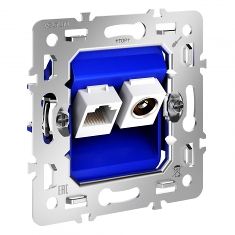 Механизм розетки TV+RJ45 Voltum S70 VLS0607M