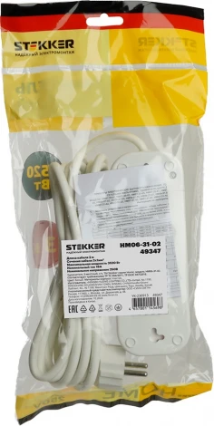 Удлинитель 4-х местный 3 метра с заземлением Stekker Home 49351