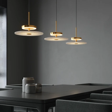 Подвесной светильник латунь Eurosvet Thasos 40342 LED (220V, на проводе, круглые)