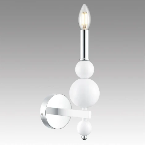 Бра Lumion Nana 8260/1W белый/хром, E14 1*40W 220V (свеча)