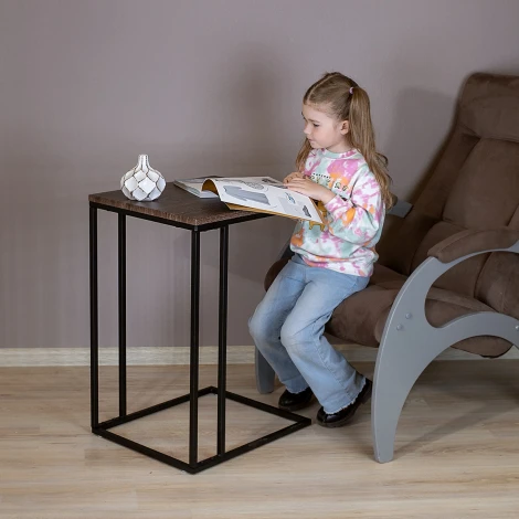 Стол придиванный BeautyStyle 30 дуб шоле коричневый/черный Mebelik арт.009094