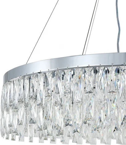 Подвесной светильник (12029/18P Chrome) Indigo Anna V000498 (220V, хрусталь, на тросе, круглые)