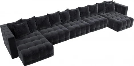 Диван П-образный Лига-052 НПБ МегаЛонг Лига Диванов (Велюр) арт.128866