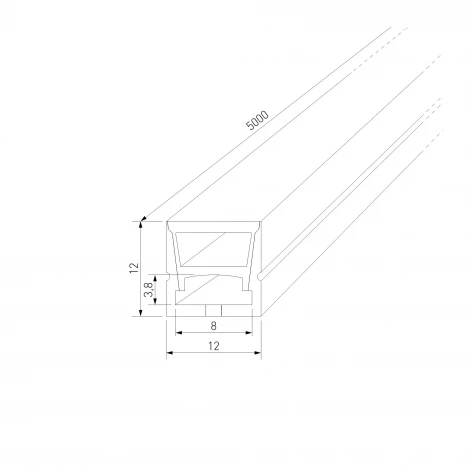Гибкий силиконовый профиль для светодиодной ленты (под ленту до 8mm) Elektrostandard LL-2-ALP027 (a071101)