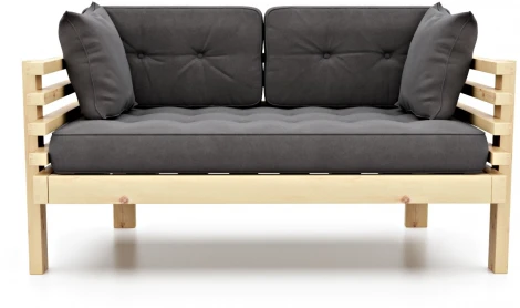 Диван Arsko Стоун Мини сосна серый велюр