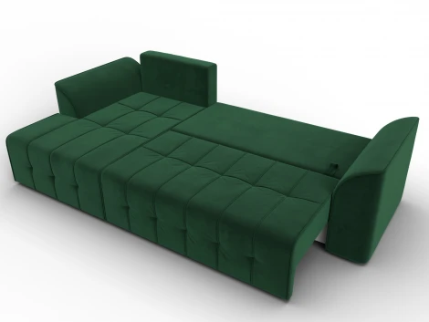 Диван угловой Лига-113 угол левый (ДСП,Велюр/Зеленый) Лига Диванов 136723L