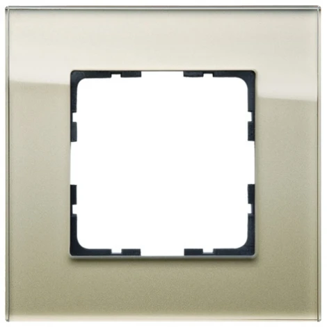 Рамка на 1 пост (шампань) Jasmart G-Glass G1001GG