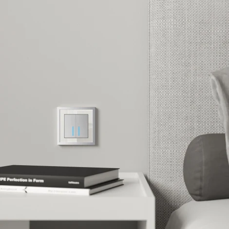 Рамка на 1 пост Baguette (белый/серебро) Werkel W0012850 (a060227)