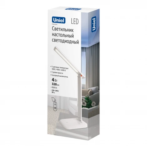 Настольная лампа Uniel ULM ULM-D607 4W/3000-6000K/DIM WHITE