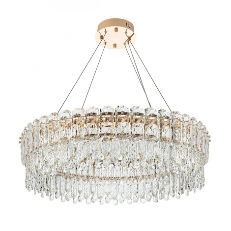 Подвесная люстра светодиодная хрустальная с регулировкой цветовой температуры Modelux MODELUX MS.399.790 GD