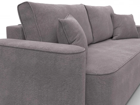 Диван прямой Лига-118 НПБ (ДСП,ЛДСП,Брус,Фанера,Велюр/Бежевый) Лига Диванов 137078