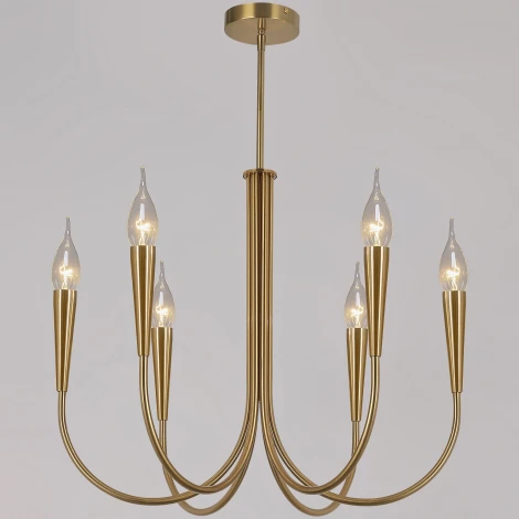 Потолочная люстра на штанге ILLUMICO IL0441-6P-79 BRASS VASE