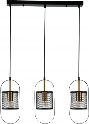 Подвесной светильник Via V000183 (10009/3P Black) (220V, на проводе, круглые)