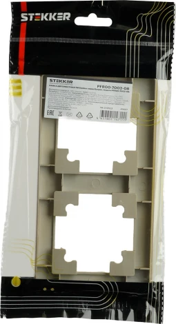 Рамка на 2 поста (золото) Stekker Катрин 49607