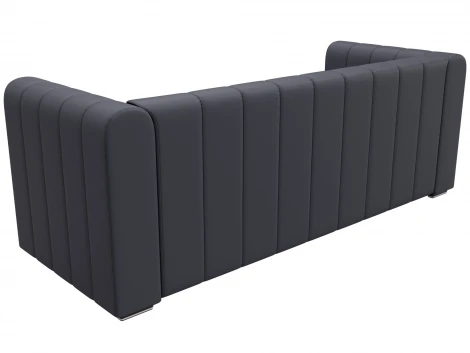 Диван прямой Лига-073 (ДСП,Фанера/Пластик/Экокожа/Серый) Лига Диванов 129993