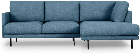 Диван Ricadi угловой ОГОГО (арт.727518), (Ткань,Рогожка/Синий)